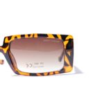 Tinted Streetwear Rectangle Sunglasses Tortoise Shell - Image 2