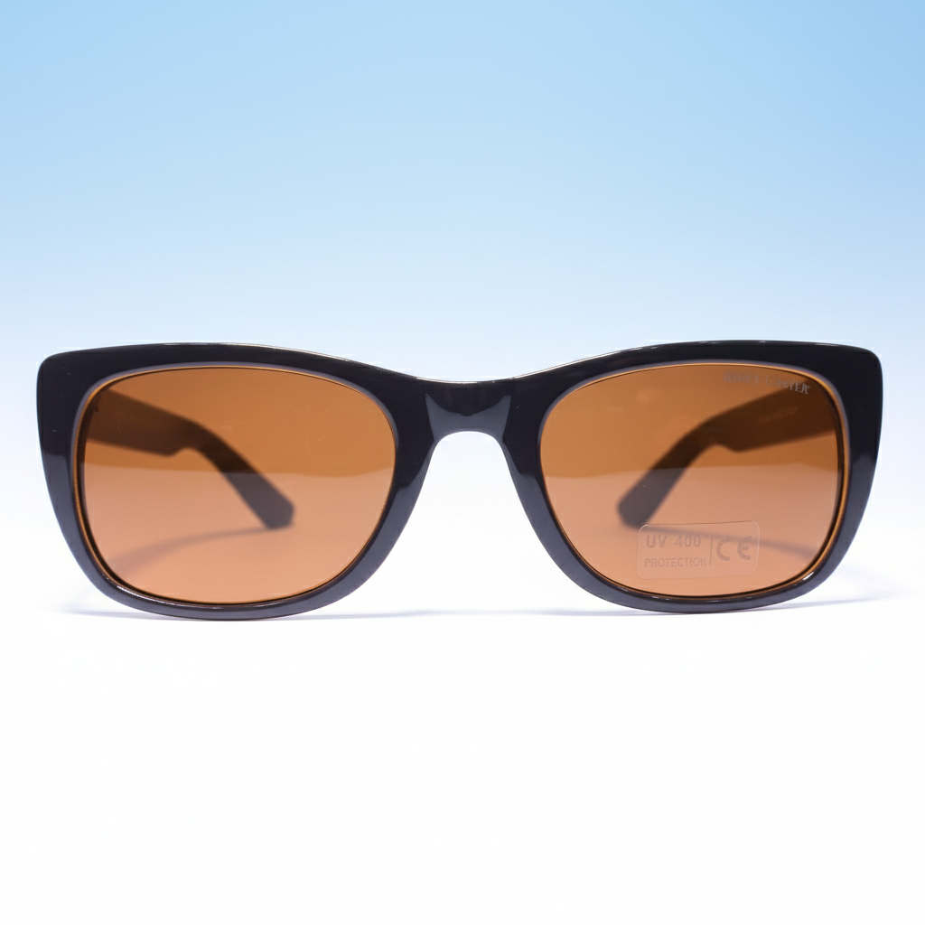 JerryCaster-2666-2 Minimal Square Daily Sunglasses Coffee Brown - Image 1