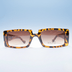 Tinted Streetwear Rectangle Sunglasses Tortoise Shell