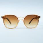Premium Square Classic Sunglasses Honey Brown