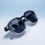 Compact Square Retro Sunglasses Charcoal