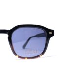 Compact Square Retro Sunglasses Light Blue-Grey - Image 2