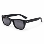 Minimal Square Matte Black Sunglasses - Image 3